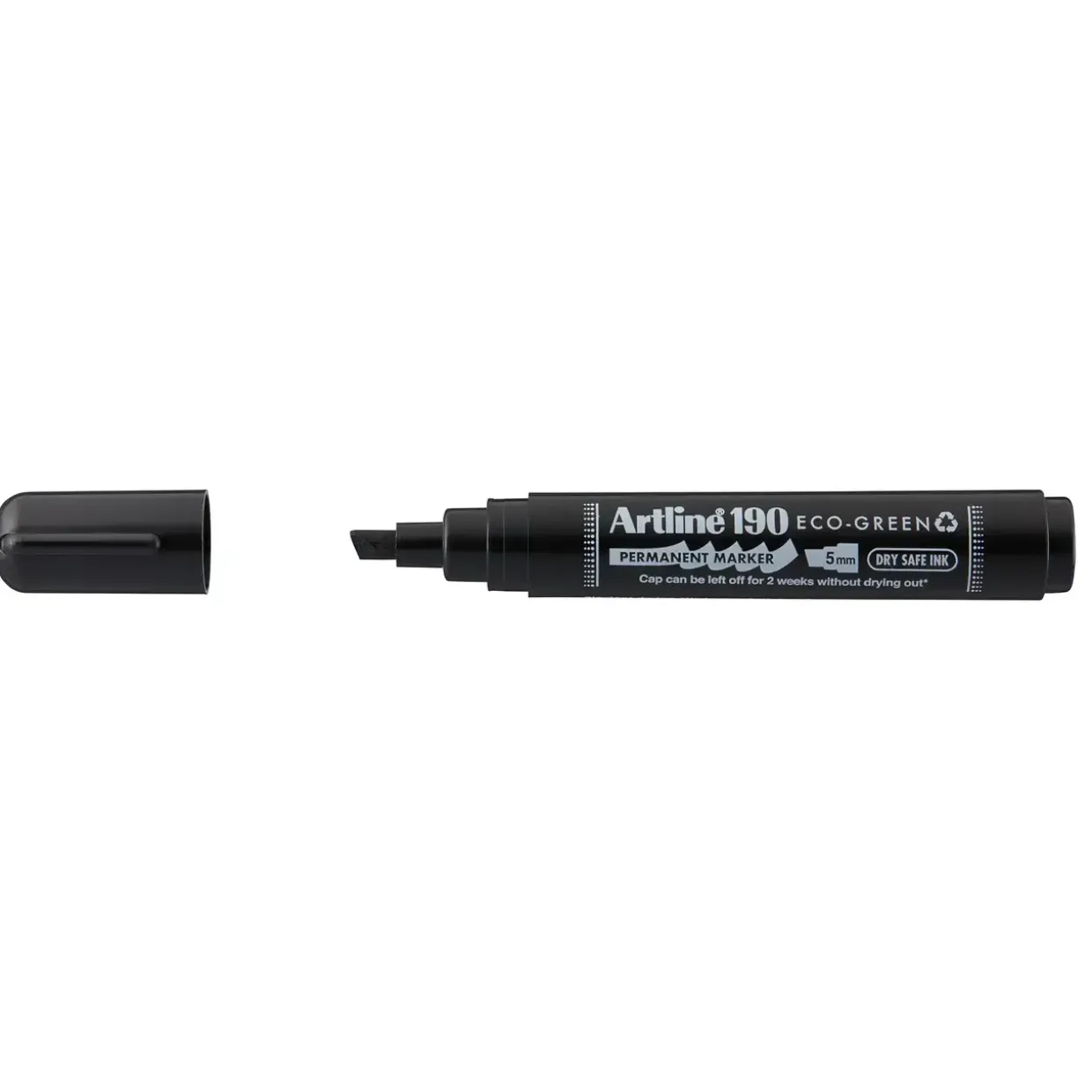 Permanent marker Artline ECO-GREEN 190 2.0-5.0mm Dry Safe sort - Køb minimum 12 stk.