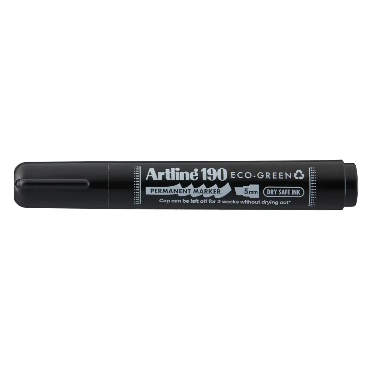 Permanent marker Artline ECO-GREEN 190 2.0-5.0mm Dry Safe sort - Køb minimum 12 stk.