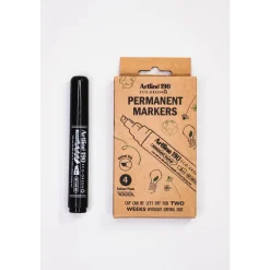 Permanent marker - Artline ECO-GREEN 190 - 2,0-5,0 mm - Sort - 4 stk