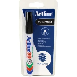 Permanent marker - Artline 90 - Sort - 2-5 mm chisel - 1 stk