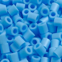 Photo perler størrelse 5 x 5 mm hulstørrelse 2,5 mm - blå pastel (23) - 6000 stk.
