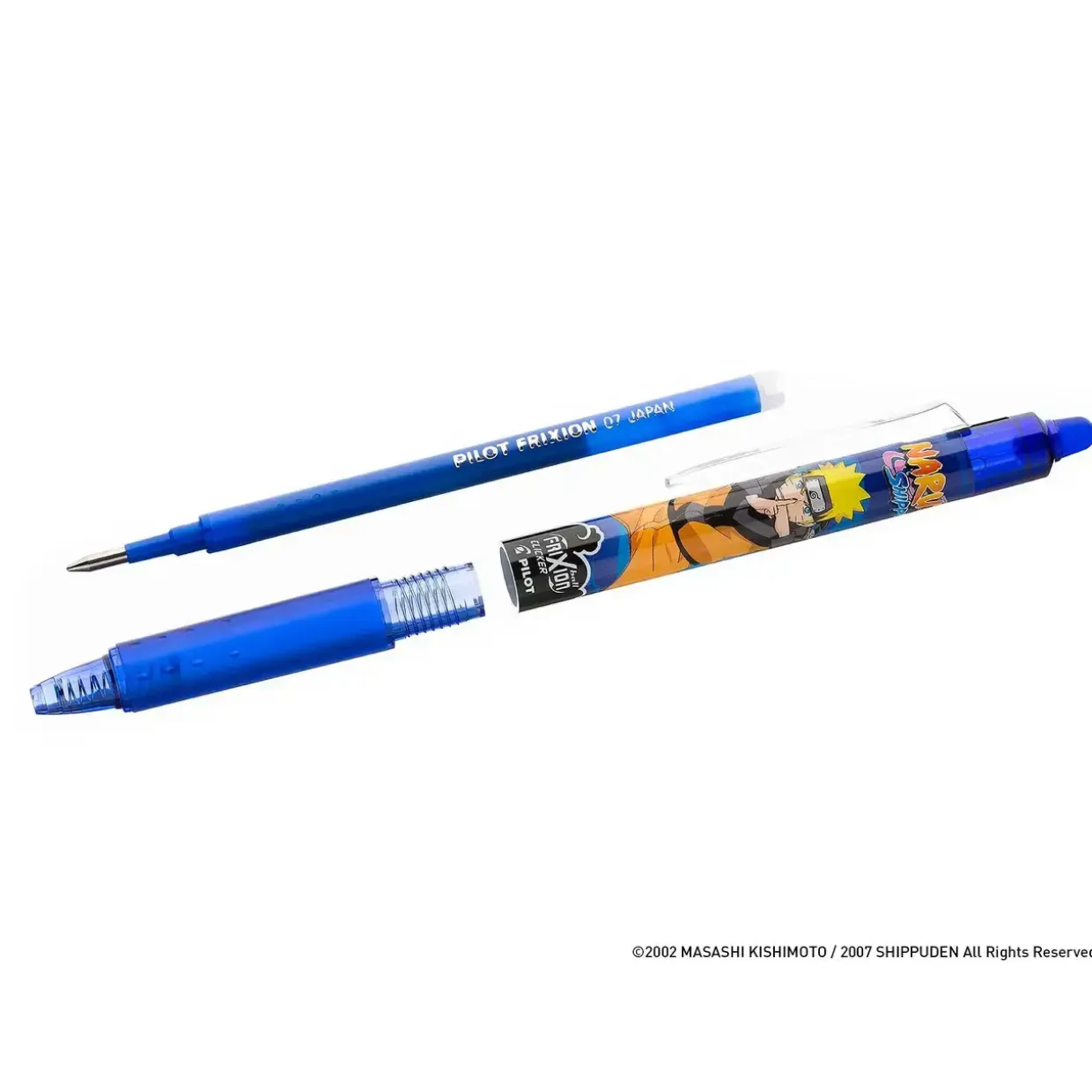 Pilot Frixion Clicker m/klik Naruto 0,7 blå - Køb minimum 12 stk.
