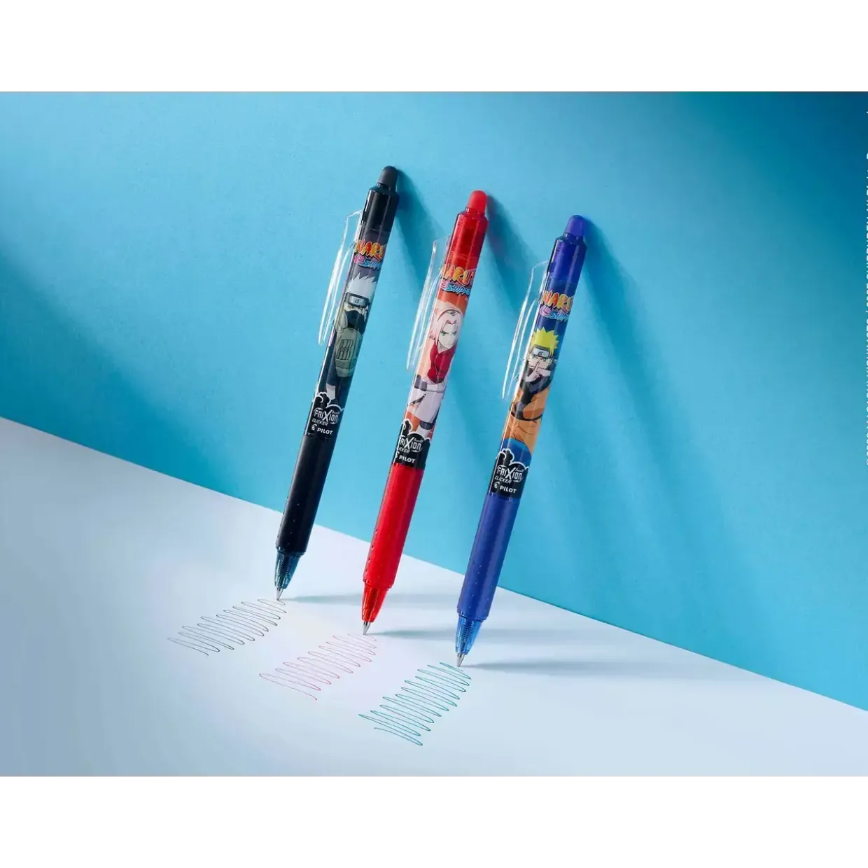 Pilot Frixion Clicker m/klik Naruto 0,7 blå - Køb minimum 12 stk.