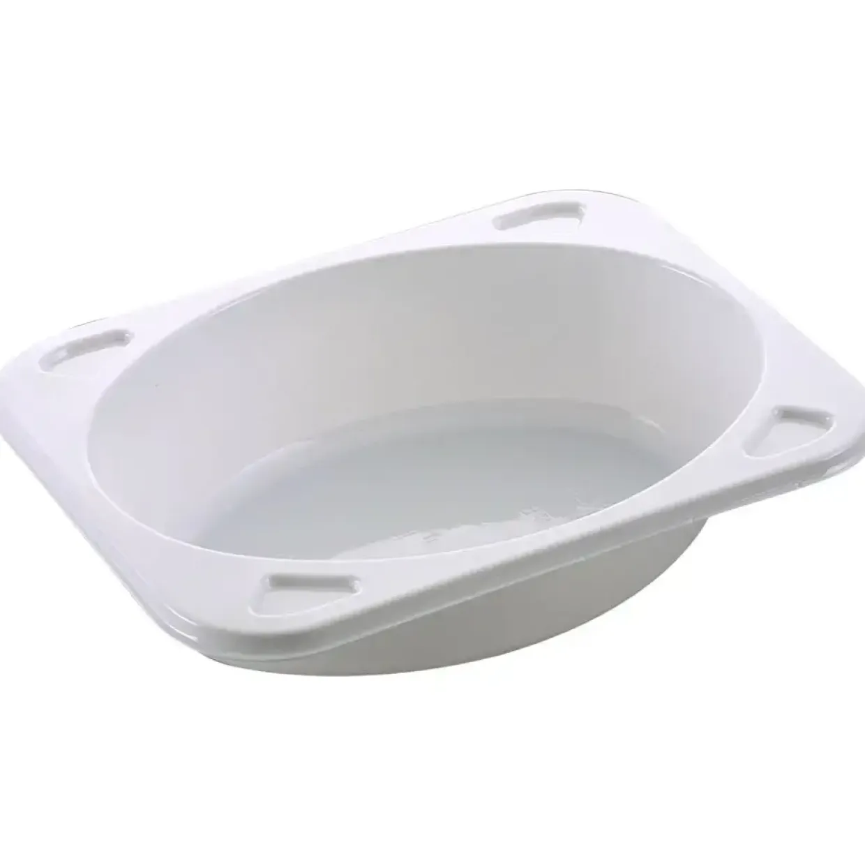 Plastbakke C-Pet hvid 1 rums biret 395 ml 16cm - 840 stk