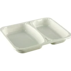 Plastbakke C-Pet hvid Standard serie 2-rums hovedret 450/600 ml 22,70cm - 360 stk