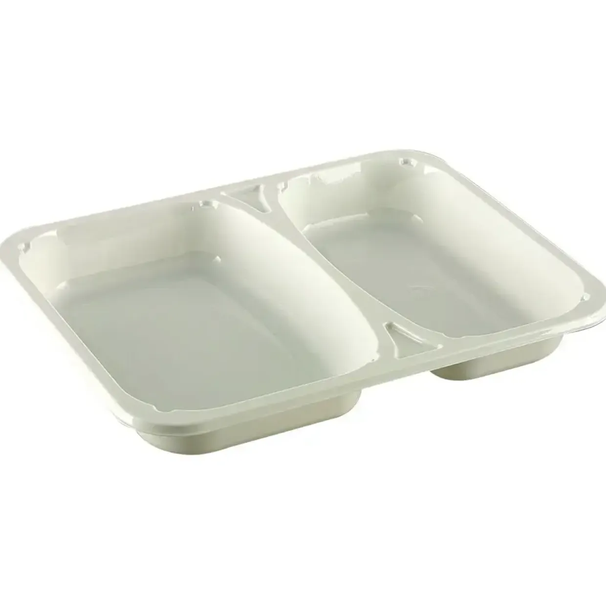 Plastbakke C-Pet hvid Standard serie 2-rums hovedret 450/600 ml 22,70cm - 360 stk