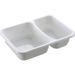 Plastbakke C-Pet hvid Standard serie 2-rums biret 215|315 ml 17,10cm - 504 stk