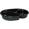 Plastbakke C-Pet sort menuserie 3-rums hovedret 200/300/460 ml 23,80cm - 240 stk