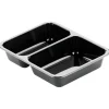 Plastbakke C-Pet sort 2-rums 655|455ml - 300 stk
