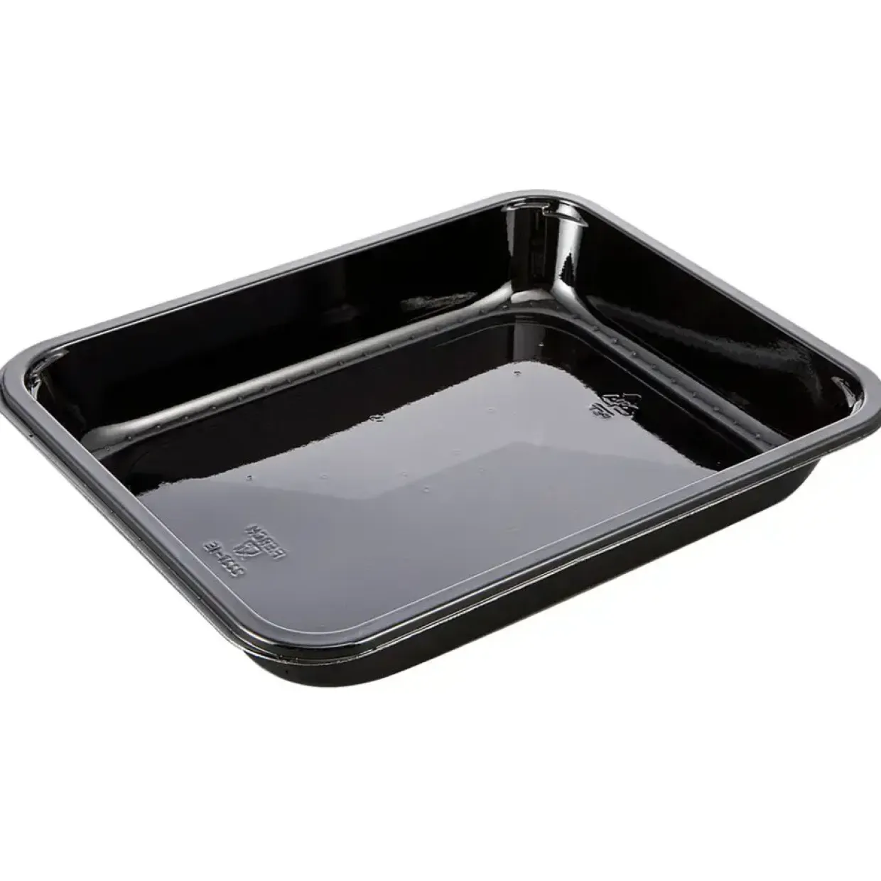 Plastbakke C-Pet sort Standard serie 1-rums hovedret 1035 ml 22,70cm - 368 stk