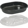 Plastbakke PP sort PP menuserie 1-rums hovedret 1000 ml 23,80cm - 240 stk