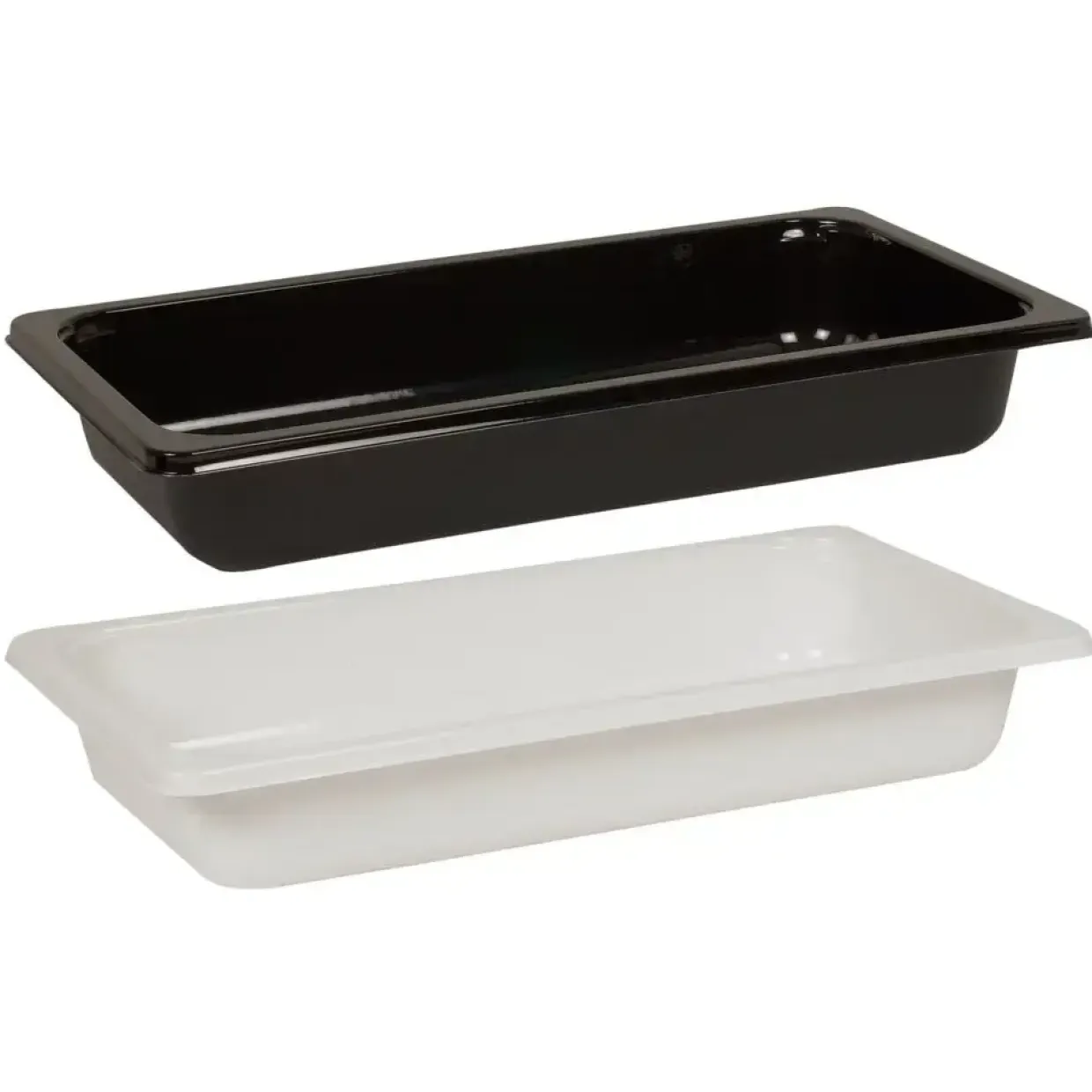 Plastbakke - 32,4x17,6x4,8cm 1935 ml 1980 ml sort CPET 1-rums standard serie 1|3 GN - 216 stk