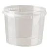 Plastbæger 800 ml Ø122xH97 mm Rund PP Klar - 200 stk/ps