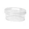 Plastbøtte med låg, Handy-lock, PP, Ø95x43mm, 180 ml, klar