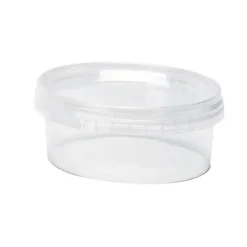Plastbøtte med låg, Handy-lock, PP, Ø95x43mm, 180 ml, klar