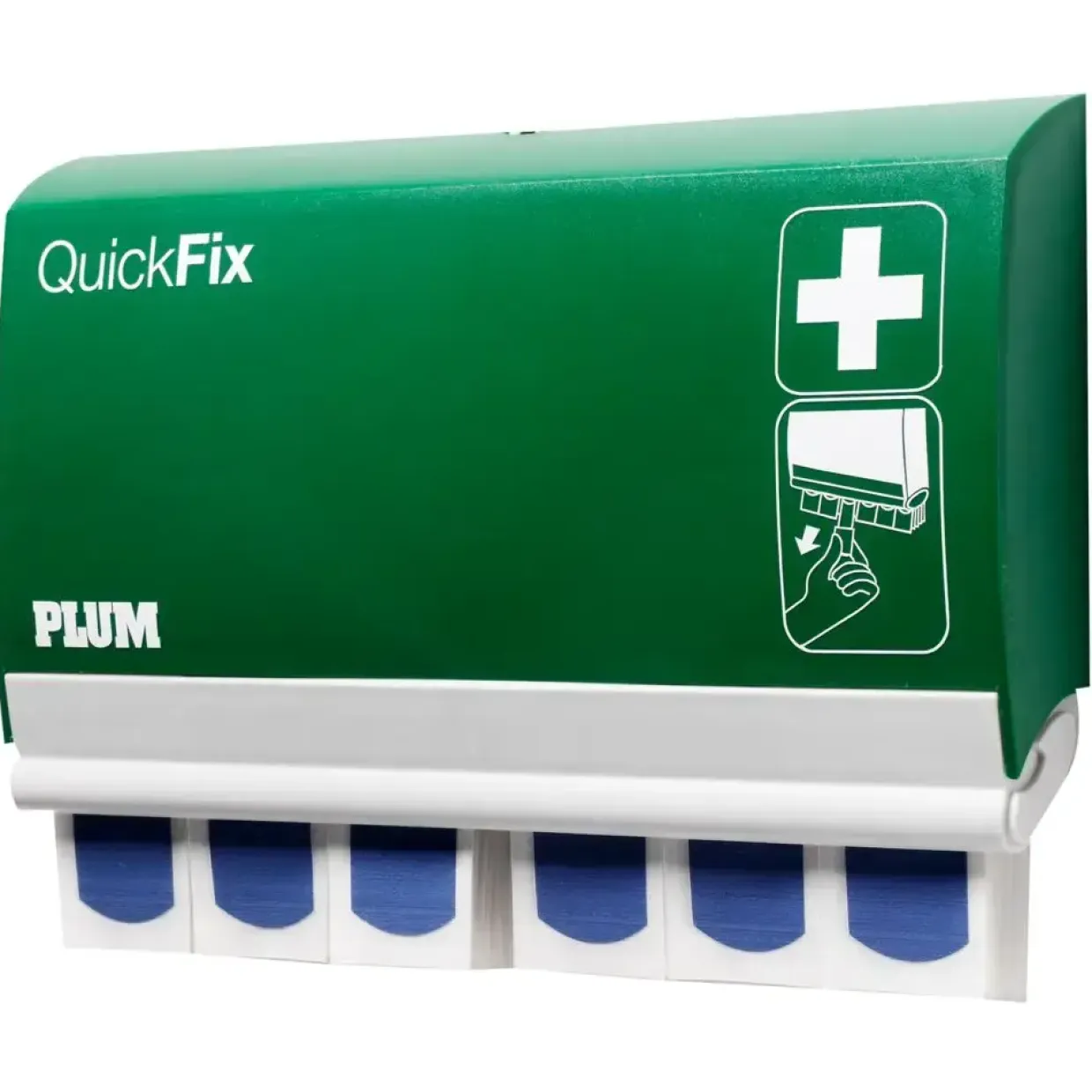 Plasterdispenser - QuickFix blå inkl. 2 pk sporbare plastre - 23x13,5cm - 90 plastre