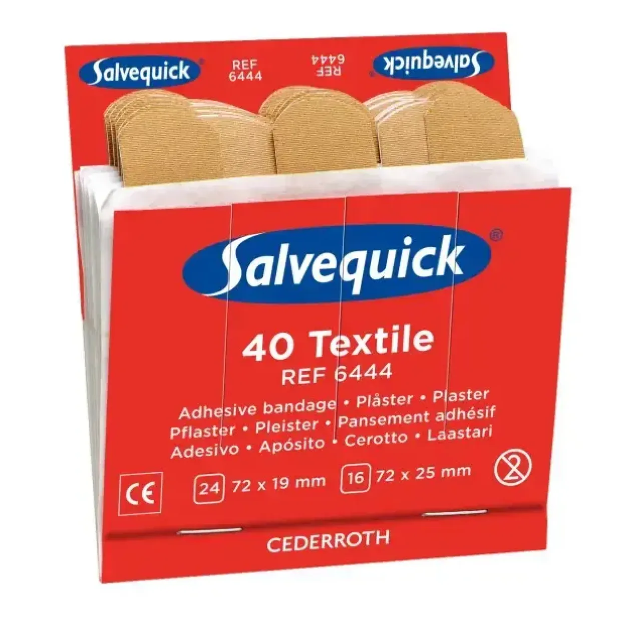 Plaster finger - Cederroth - Beige - 6 refill æsker 24 stk - Køb minimum 6 stk.