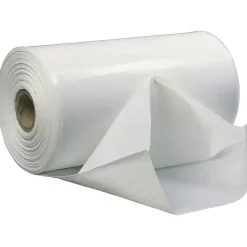 Plastik rørfolie hvid LDPE rulle - 100 my - 600mm x 300 m
