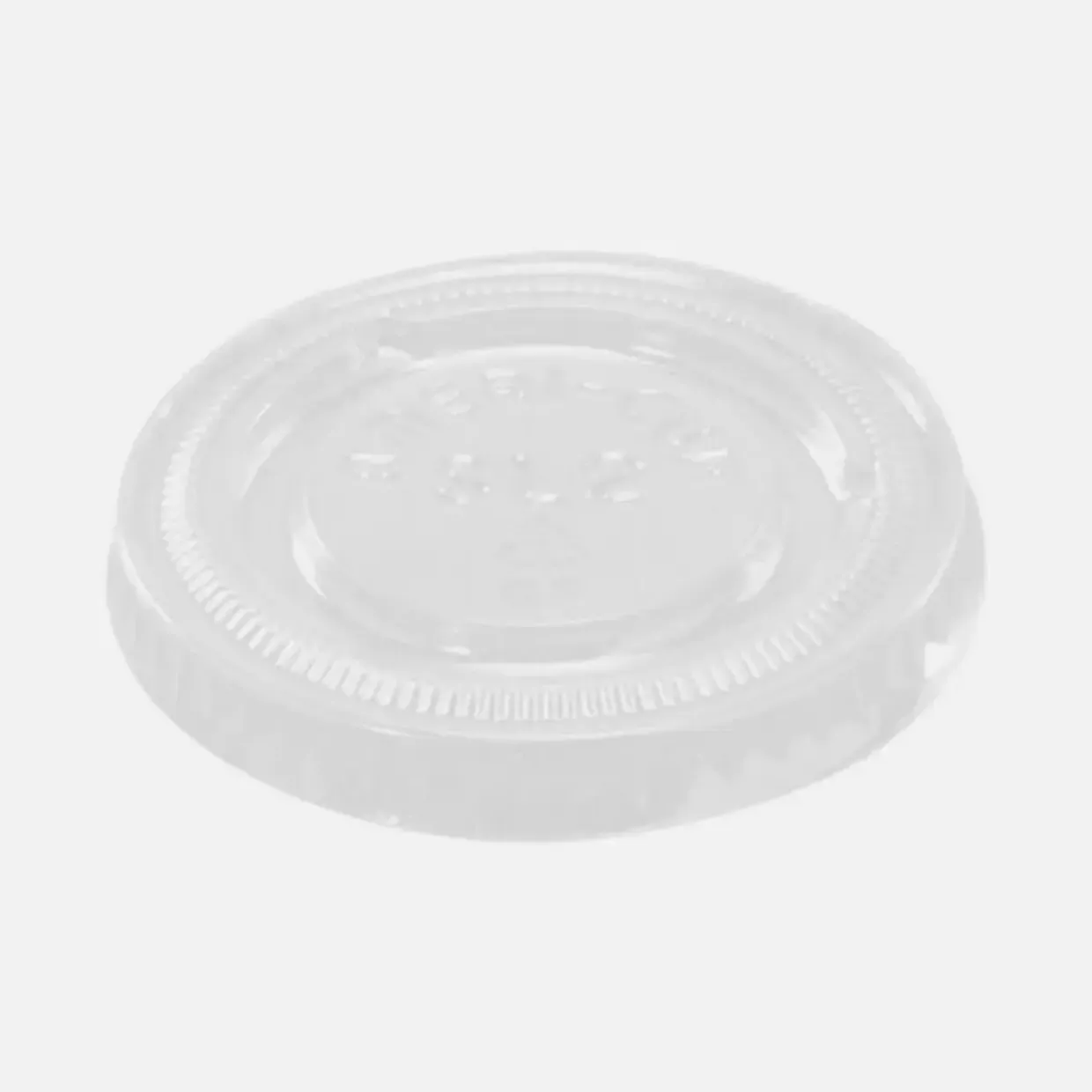 Plastlåg Ø62 mm APET Klar til Dressingbæger 60 ml - 25 ps x 100 stk/krt