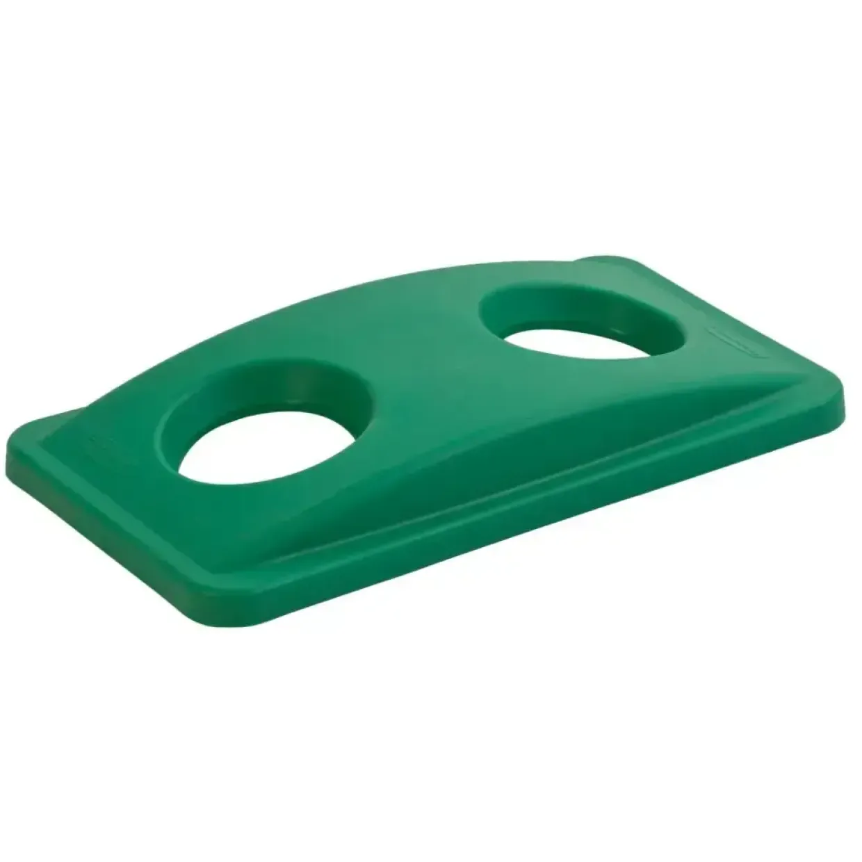 Plastlåg, Rubbermaid, med 2 huller, til kildesortering af flasker, dåser og kopper/glas, grøn,