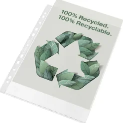 Plastlommer A4 Esselte recycled 100my PP præg (50)