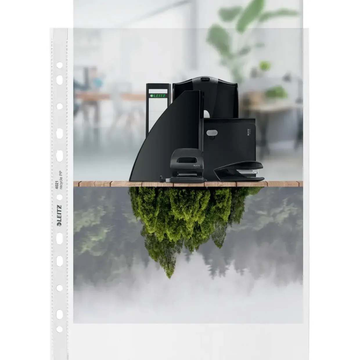 Plastlommer - Leitz Recycle A4 Maxi - 100 my - Præget PP - Transparent - 25 stk