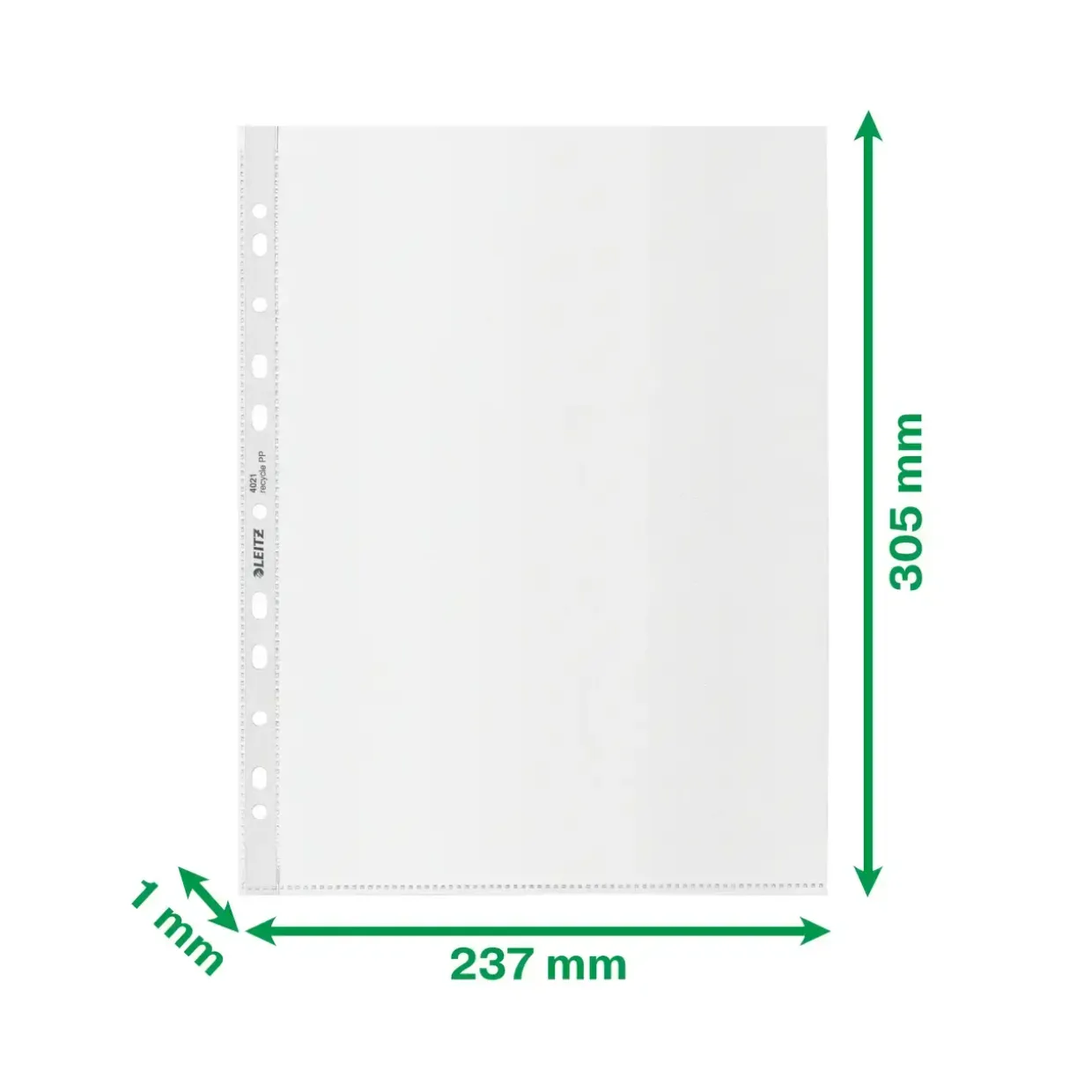 Plastlommer - Leitz Recycle A4 Maxi - 100 my - Præget PP - Transparent - 25 stk