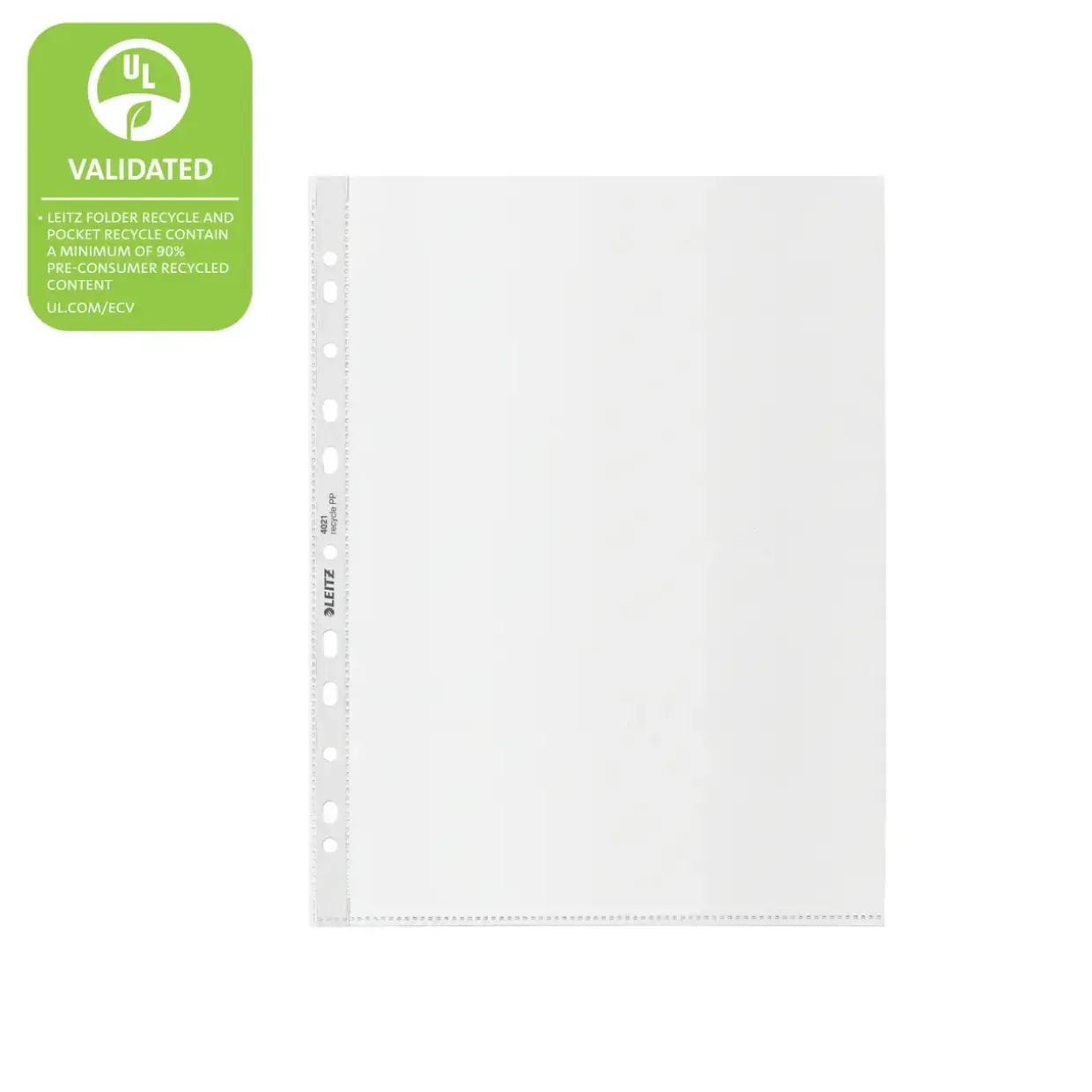 Plastlommer - Leitz Recycle A4 Maxi - 100 my - Præget PP - Transparent - 25 stk