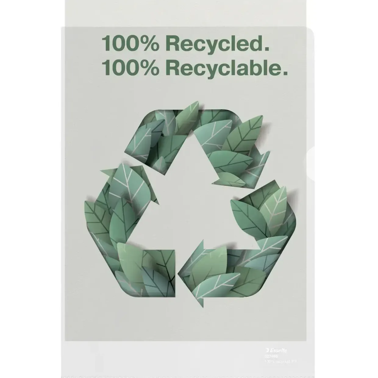 Plastomslag A4 Esselte recycled 100my PP præg (100)