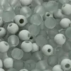 Plastperler, diam. 6 mm, hulstr. 2 mm, lys grøn, 40g, ca. 150 stk.