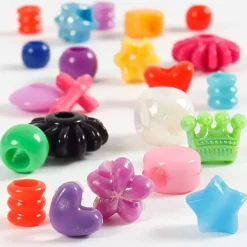 Plastperler, str. 6-20 mm, hulstr. 1,5-6 mm, 390 g, 700ml
