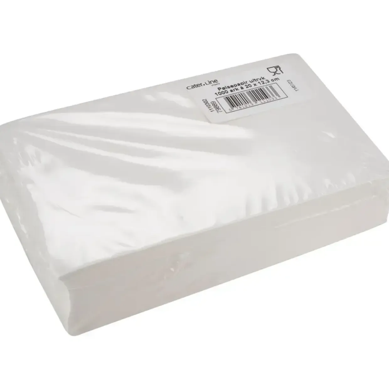 Pølsepapir, Rul-let, bleget greaseproof papir, 12,30x20 cm, 1 ark - 10 stk