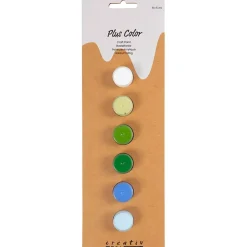 Plus Color Hobbymaling, blå/grøn harmoni, 6x5 ml/ 1 pk.