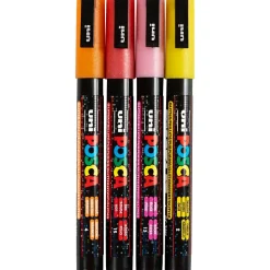 Posca Tusch, nr. PC-3M, streg 0,9-1,3 mm, fine, glitterfarver, ass, 4 stk./ 1 stk.