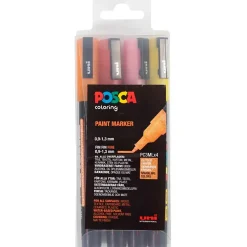 Posca Tusch, nr. PC-3M, streg 0,9-1,3 mm, fine, glitterfarver, ass, 4 stk./ 1 stk.