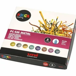 POSCA tusser sæt 2,5 mm Metallic farver - 8 stk