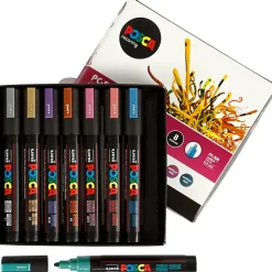 POSCA tusser sæt 2,5 mm Metallic farver - 8 stk