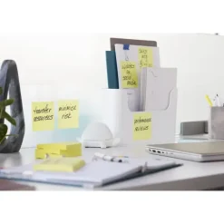 Post-it blok Super Sticky Canarygul 76x76mm 12 stk