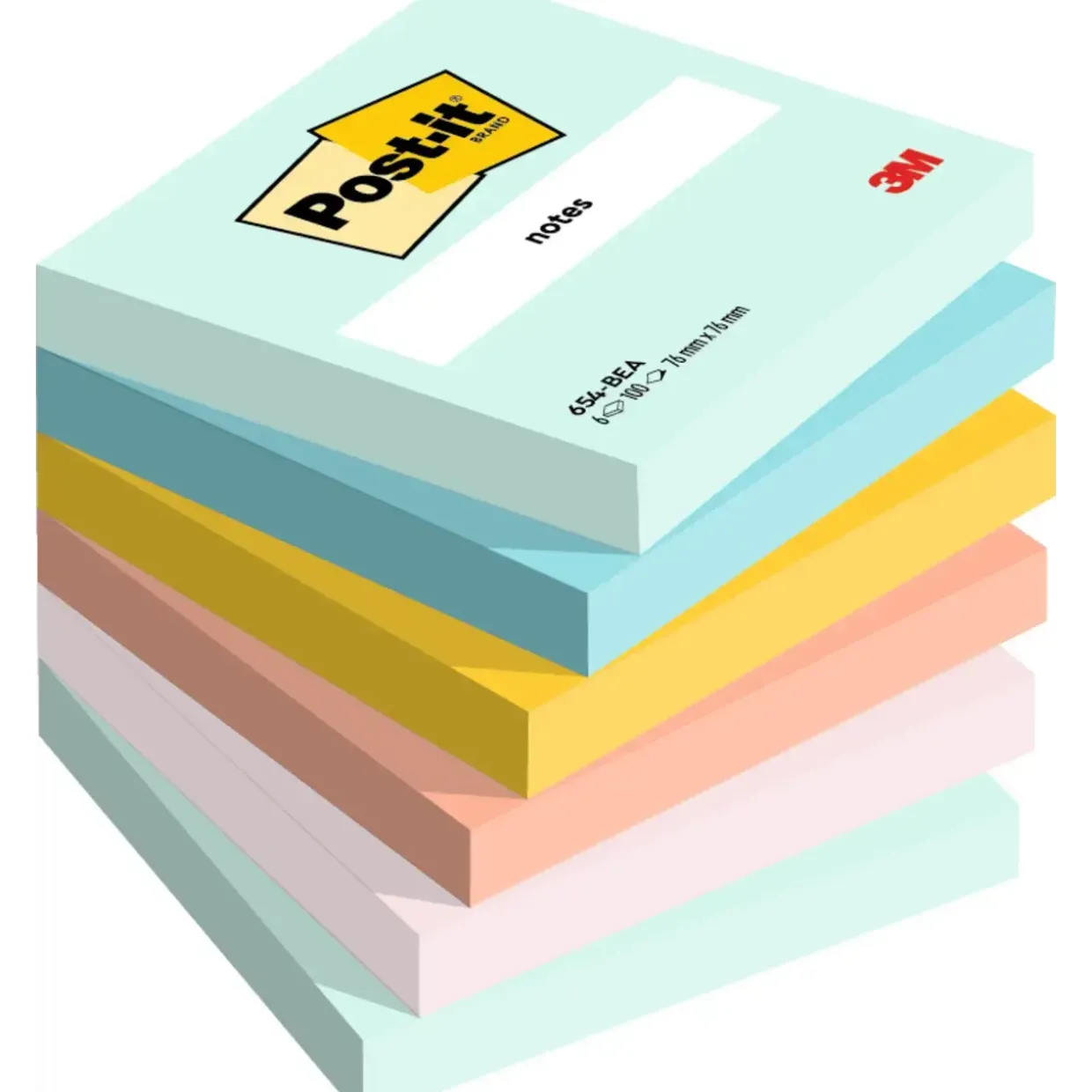 Post it note 3M Beachside 76x76 100sh (6)