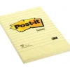 Post-it Notes Linieret - Gul - 102 x 152 mm - Køb minimum 6 stk.