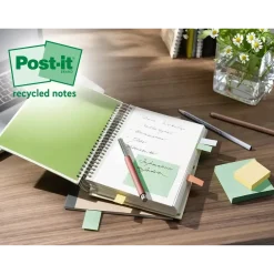 Post-it Notes – Super Sticky Recycled – 47,6×47,6 mm – Assorterede farver – 12 blokke – 24 stk