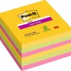 Post-it® Super Sticky Notes linjerede 101 mm x 101 mm 90 ark pr. blok Carnival farver