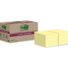 Post-it Super Sticky Recycle Canarygul 47,6x47,6mm 12blk - 24 stk