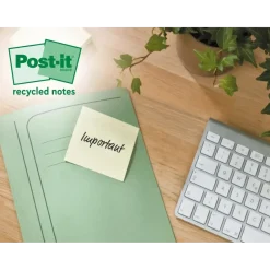 Post-it Super Sticky Recycle Canarygul 47,6x47,6mm 12blk - 24 stk