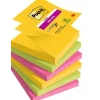 Post-it® Super Sticky Z-Notes 76 mm x 76 mm 90 ark pr. blok - 6 blokke pr Carnival farver