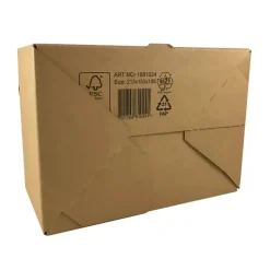 Postæske brun 165x135x75mm 1-lags, selvklæb lukning - m/automatbund - 20 stk