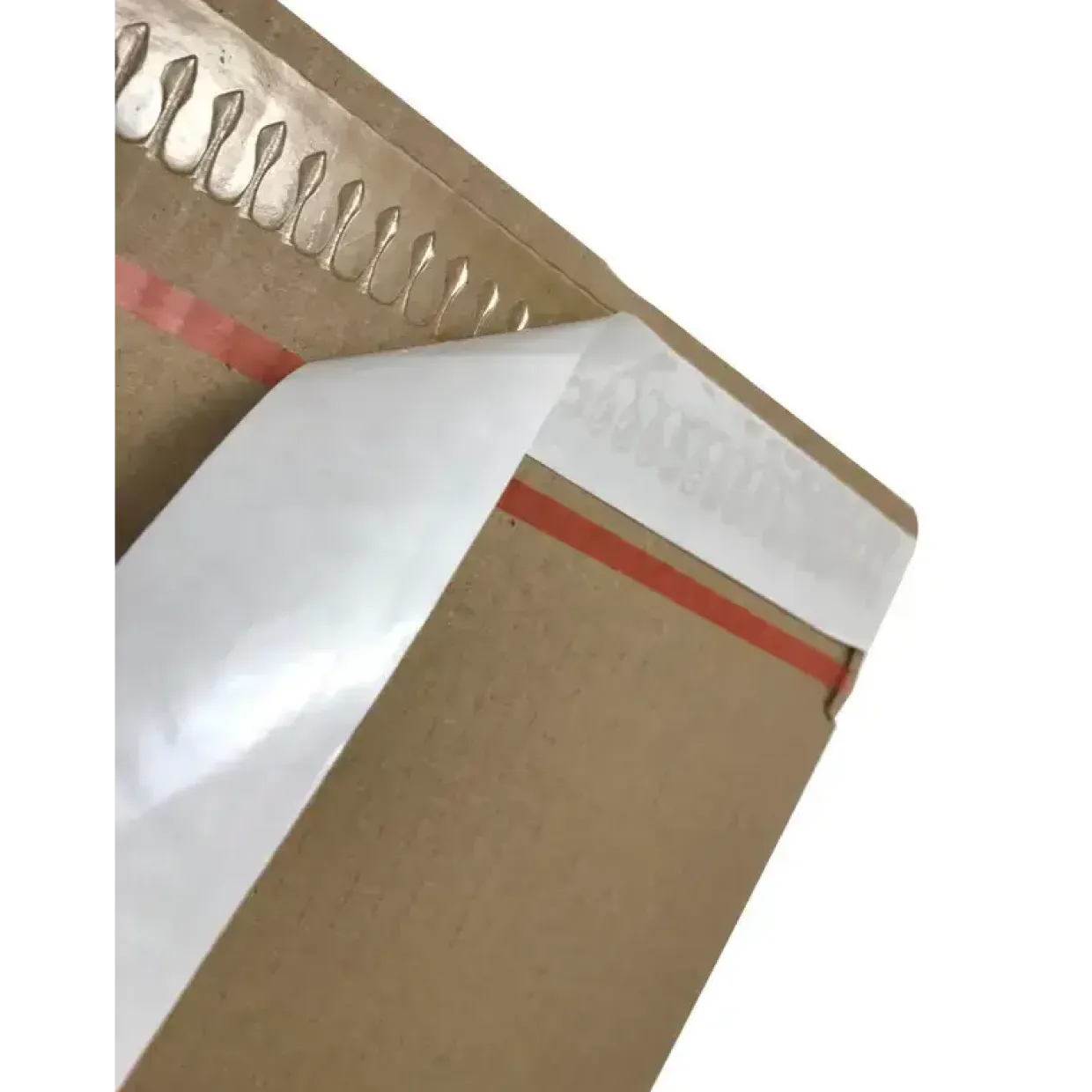Postæske brun 165x135x75mm 1-lags, selvklæb lukning - m/automatbund - 20 stk