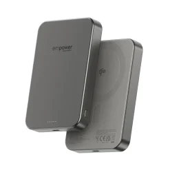 Powerbank, Empower by PanzerGlass, empower bank, trådløs, 10000mAh, Titanium, grå
