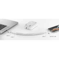 Powerbank m. kabel - Vonmählen allroundo Pro - 10.000 mAh - Hvid - All-in-One