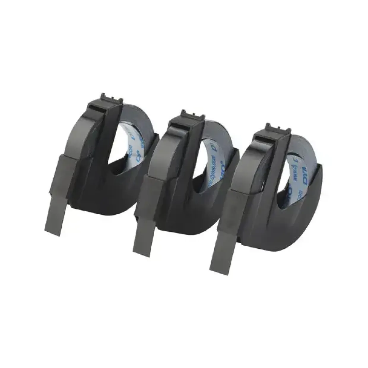 Prægetape - DYMO - 9 mm x 3 m - hvid på sort - 3 stk